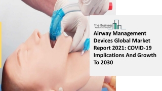 Airway Management Devices Market 2021: Global Growth, Trends And Forecast