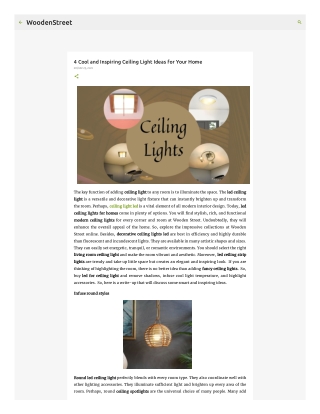 4 Cool and Inspiring Ceiling Light Ideas for Your Home