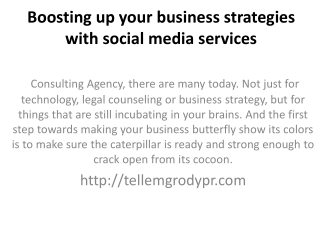 Boosting up your business strategies with social media services