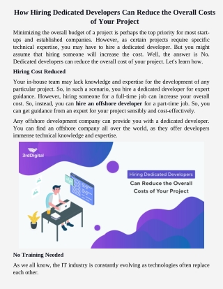 dedicated development team