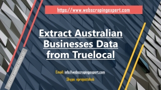 Extract Australian Businesses Data from Truelocal
