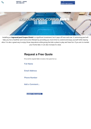 Inground pool corpus christi PPT