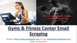 Gyms & Fitness Center Email Scraping