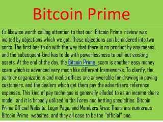 PPT - Is Bitcoin Prime a Scam or Legitimate PowerPoint Presentation, free download - ID:10618753