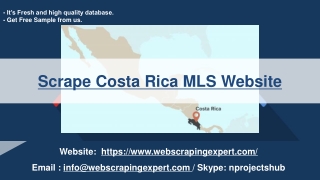 Scrape Costa Rica MLS Website