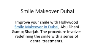 Smile Makeover Dubai