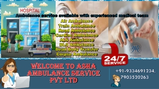 Book Road Ambulance Service with skilled medical team |ASHA