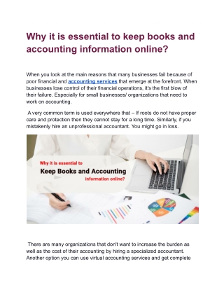 Why it is essential to keep books and accounting information online_