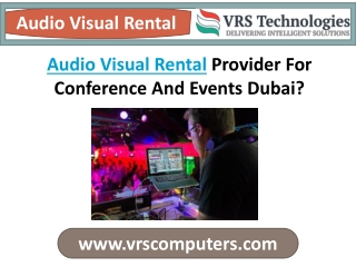 Audio Visual Rental Provider For Conference And Events Dubai