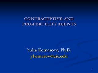 CONTRACEPTIVE AND PRO-FERTILITY AGENTS