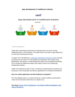 App development in healthcare industry