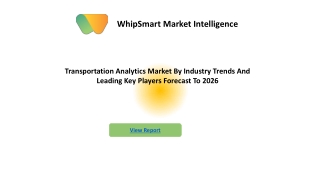 Transportation Analytics Market