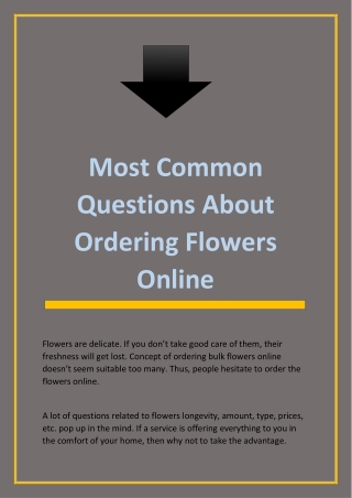 Most Common Questions About Ordering Flowers Online