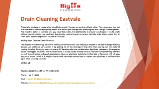 Drain Cleaning Eastvale