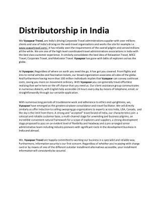 Distributorship-in-india-