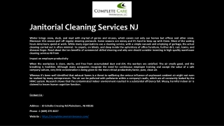 Janitorial Cleaning Services NJ