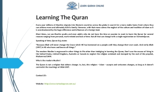 Learning The Quran