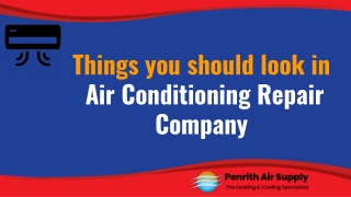 Things you should look in Air Conditioning Repair Company