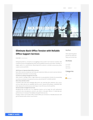 Eliminate Back Office Tension with Reliable Office Support Services