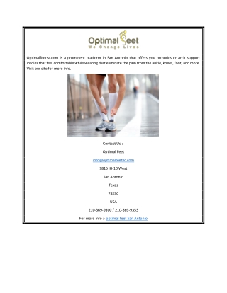 optimal feet San Antonio