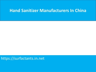 hand sanitizer manufacturers in china