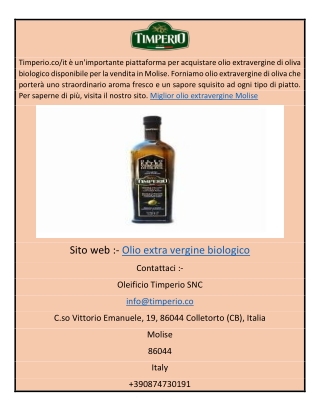 Olio extravergine Molise sdcfsdfs