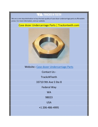 Case dozer Undercarriage Parts  Tracksnteeth.com