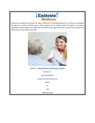 Planes Medicare Advantage en Miami