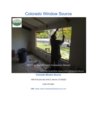 Colorado Window Source