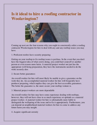 Professional Roofing Contractor in Woolavington.