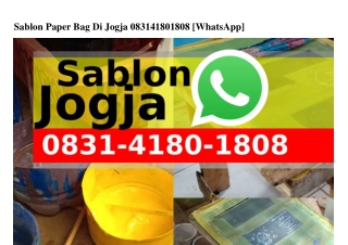 Sablon Paper Bag Di Jogja O8౩I•ᏎI8O•I8O8[WA]