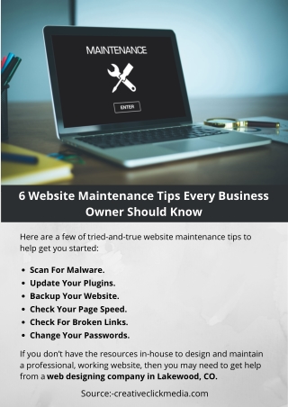 6 Website Maintenance Tips Every Business Owner Should Know