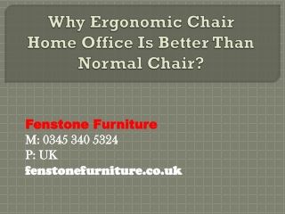 Why Ergonomic Chair Home Office Is Better Than Normal Chair