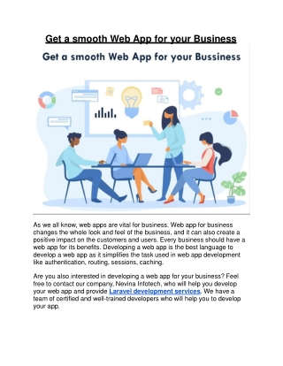 Get a smooth Web App for your Business