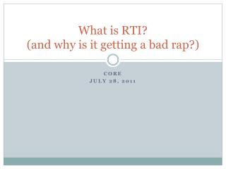 What is RTI? (and why is it getting a bad rap?)