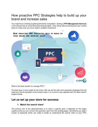 How proactive PPC Strategies help to build up your brand and increase sales