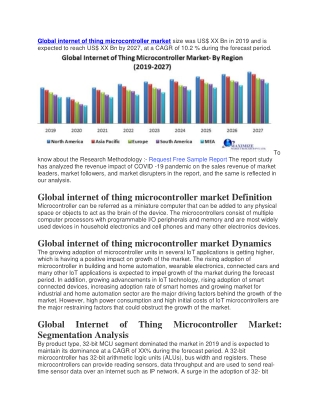 Global internet of thing microcontroller market size was US