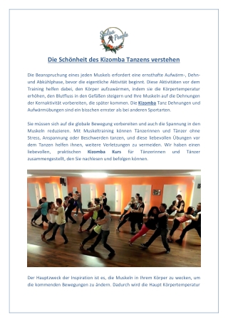 Die Schönheit des Kizomba Tanzens verstehen