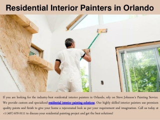 Residential Interior Painters in Orlando