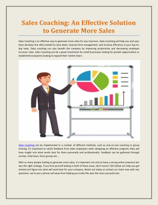 Sales Coaching: An Effective Solution to Generate More Sales