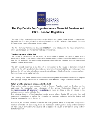 The Key Details For Organisations – Financial Services Act 2021 -  London Registrars (1)