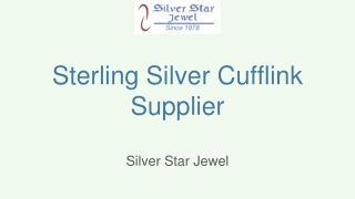 Sterling Silver Cufflink Supplier