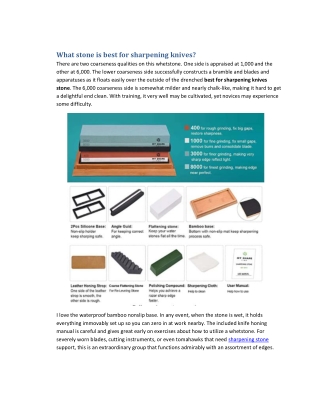 Which stone is best for sharpening knives