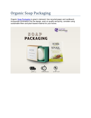 Organic Soap Packaging