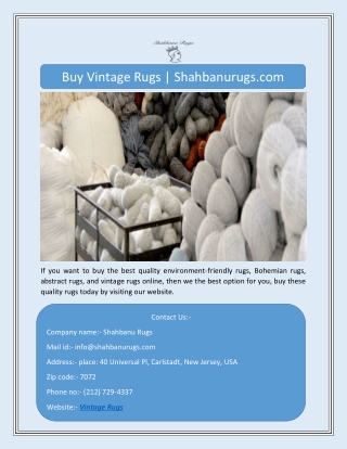 Buy Vintage Rugs | Shahbanurugs.com
