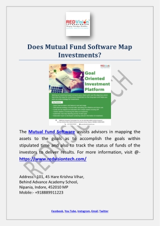 Does Mutual Fund Software Map Investments