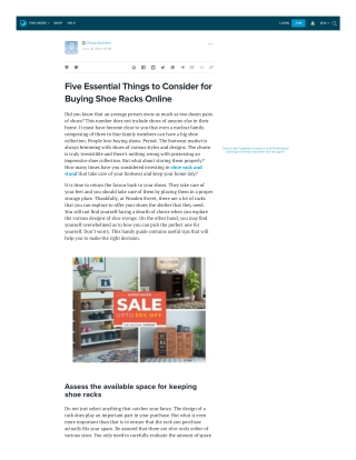 Five Essential Things to Consider for Buying Shoe Racks Online