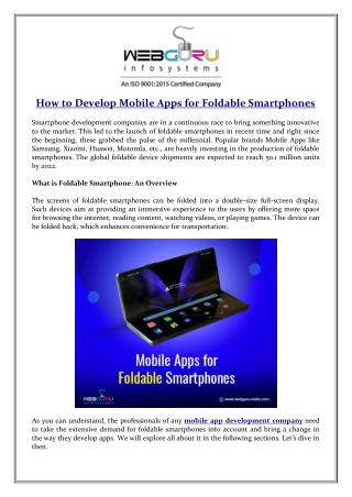 How to Develop Mobile Apps for Foldable Smartphones