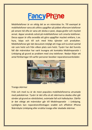 mobiltelefonreparatör linköping | Fancyphone.se
