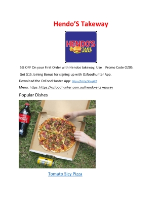 5% Off - Hendo’s Fish and chips takeaway Urangan Menu QLD